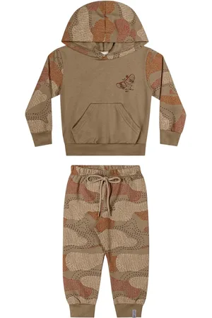 Elian Infantil - Conjunto Menino Camuflado com Capuz