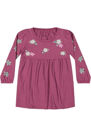 Elian Infantil - Vestido Menina Manga Longa Floral
