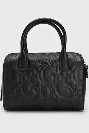 Guess Bolsa Tiracolo Monograma Alça Dupla Preta