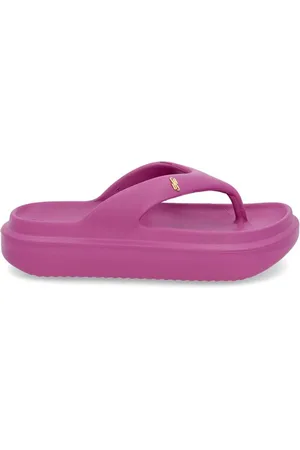 USAFLEX Chinelo Poofy Salto Plataforma Feminino Violeta