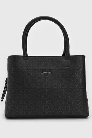 Calvin Klein Bolsa Tiracolo Monograma Alça Dupla Preta