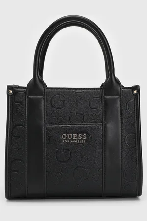Guess Bolsa Tiracolo Monograma Alça Dupla Preta