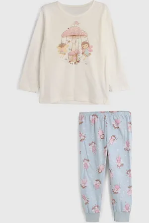 Elian Kit Pijama 2pçs Longo Blusa E Calça Off-White