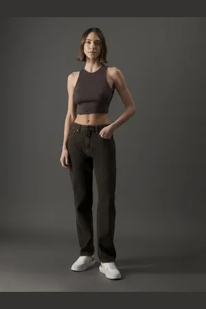 Calvin Klein Calça Jeans Feminina Straight 5 Pockets