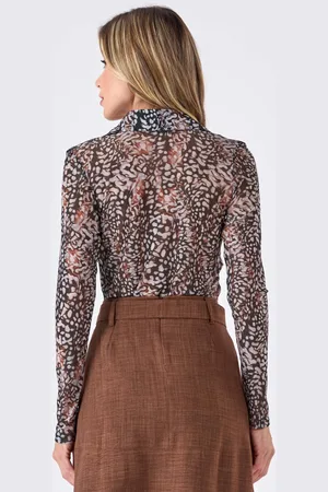 PKS Camisa Manga Longa Tule Estampada