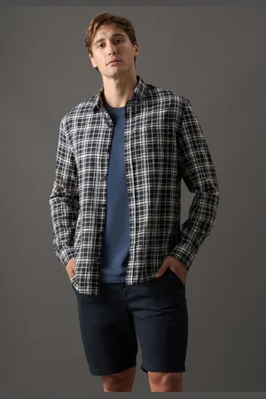 Calvin Klein Camisa ML CKJM Slim Flamê Excl. Bolso - Marinho