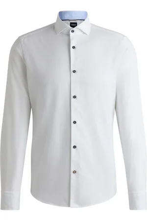 HUGO BOSS Camisa Casual-Fit Em Algodão Estruturado - 44