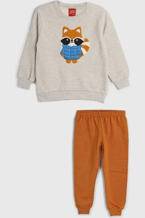 KYLY Conjunto 2pçs Manga Longa Blusa E Calça De Moletom