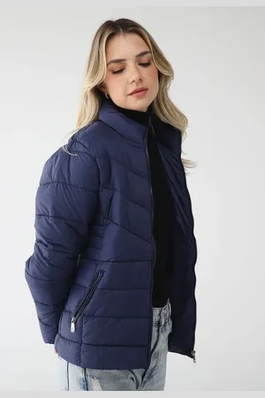 FACINELLI Jaqueta Puffer Nylon Matelassê Azul-Marinha