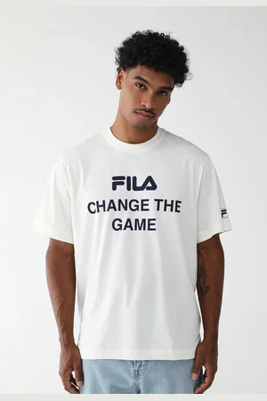 Fila Camiseta Reta Over The Game Off-White