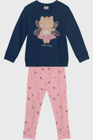 Brandili Conjunto 2pçs Manga Longa Blusa E Calça Legging