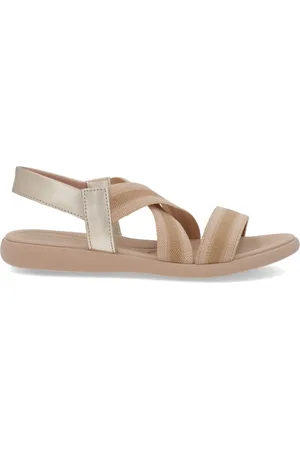 USAFLEX Sandália Feminina Elastico Casual Ouro Light-004