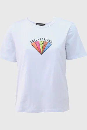 LANCA PERFUME Camiseta Reta Logo Branca