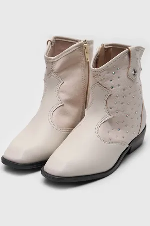 MOLEKINHA Infantil - Bota Western Hotfix Off-White