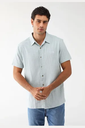 Red Nose Camisa Linho Reta Logo Verde