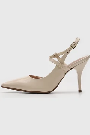 BEIRA RIO Scarpin Slingback Liso Off-White