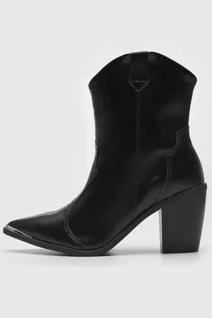 VIZZANO Bota Western Cano Curto Preta