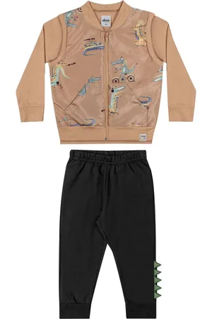 Elian Infantil - Conjunto Menino Colete Crocodilos