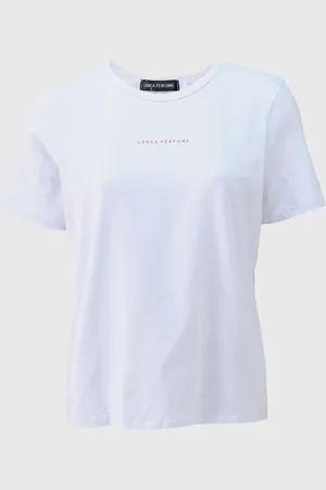LANCA PERFUME Camiseta Reta Logo Branca
