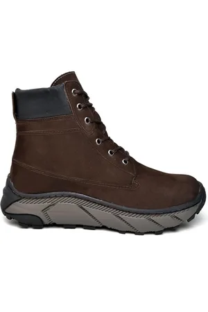 Sapatofran Coturno Couro Cano Alto Antiderrapante Conforto Café