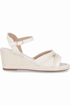 Piccadilly Sandália Alice Anabela Alto Off White