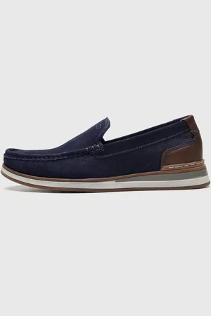 Democrata Mocassim Conforto Azul-Marinho