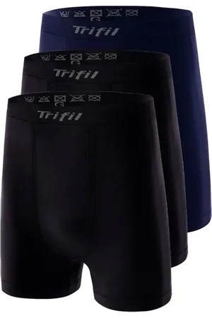 TRIFIL Kit com 3 Cuecas Boxer 4411 Plus Size