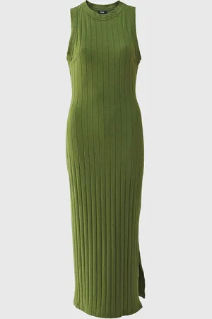 Forum Vestido Canelado Midi
