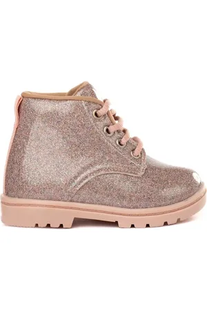 Funfy Infantil - Bota Feminina Coturno Gliter 2000G Bege Menina