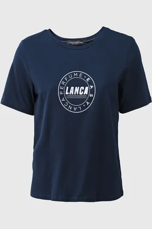 LANCA PERFUME Camiseta Reta Logo Azul-Marinho