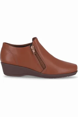 Piccadilly Bota Ivone Anabela Médio Conhaque