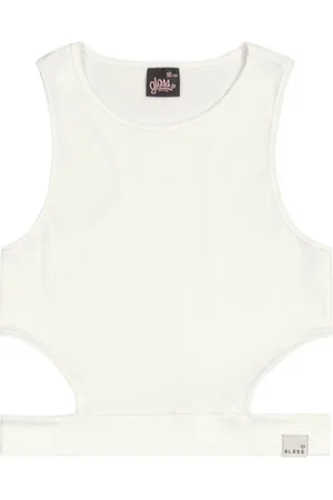 Gloss Infantil - Regata Básica em Ribaninha Juvenil Off-White