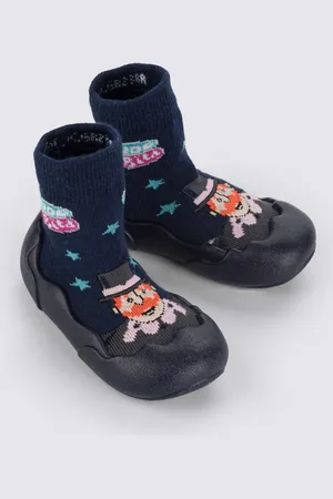 Grendene Kids Infantil - Meia com Sola Masculina de Grendene Mundo Bita Friendship