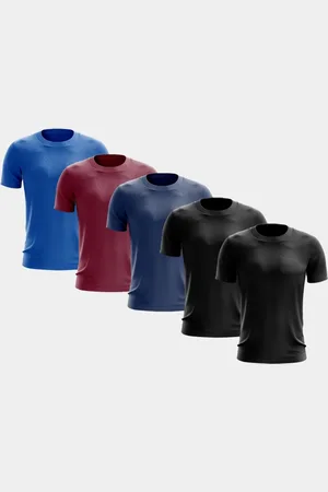 ADRIBEN Kit 5 Camisetas Masculina Manga Curta Dry Fit Básica Lisa Proteção Solar UV Térmica Blusa Academia Esporte Camisa
