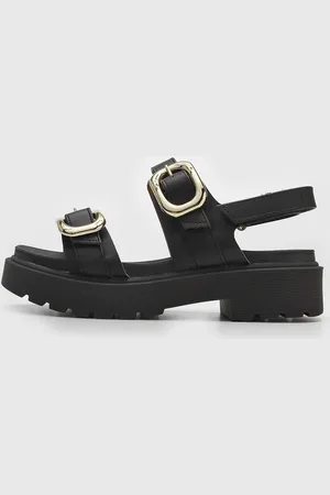 VIZZANO Sandália Flatform Tratorada Preta