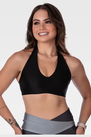 Summer Soul Top Fitness Frente Única com Decote Estiloso e Bojo RemovÍvel