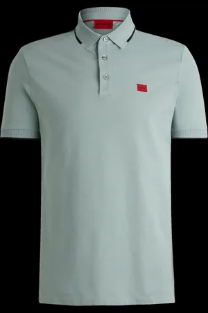 HUGO BOSS Camisa Polo Slim-Fit Em Piqué De Algodão Com Logo - EGG