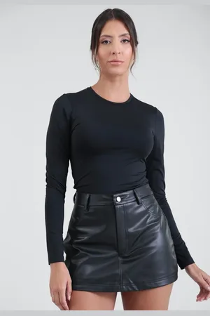 Pop Me Blusa Básica Em Poliamida Manga Longa