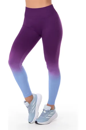 Zee Rucci Calça Legging Degradê Fitness em jacquard Uva