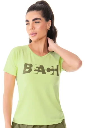 Zee Rucci Camiseta Fitness em Viscose Beach Lima Fresh