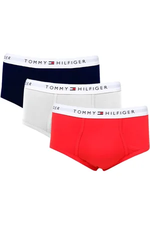 Tommy Hilfiger Cueca Cotton Stretch Brief Vermelha/Marinho/Branca Pack 3UN