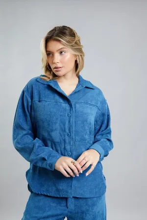 LEMIER Camisa Feminina em Cotelê Manga Longa Collection