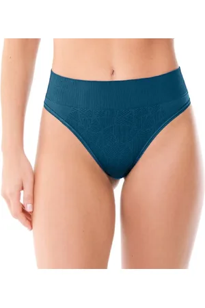 Zee Rucci Calcinha Fio Dental Jacquard Sem Costura Anoitecer