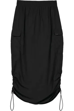 Marialicia Saia Feminina Cargo Midi Ajustável
