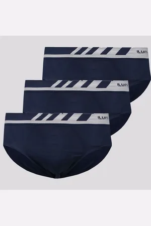 LUPO Kit de 3 Cuecas Slip Microfibra Marinho