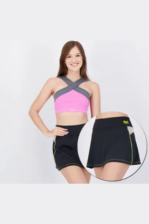 Everlast Conjunto Shorts e Top Basic V Feminino Preto e Pink