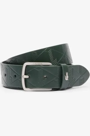 Lacoste Cinto de Couro com monograma