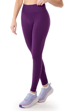 Zee Rucci Calça Legging Fitness sem Costura com detalhes de Jacquard Black Wine