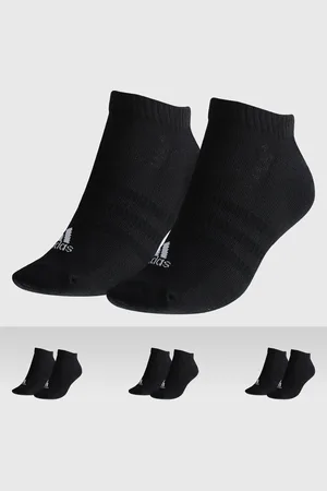 adidas Kit 3pçs Meia Cano Baixo Logo Preta