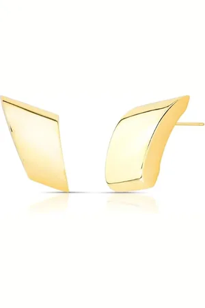 Ania Store Infantil - Brinco Liso Curvado Banhado a Ouro 18k